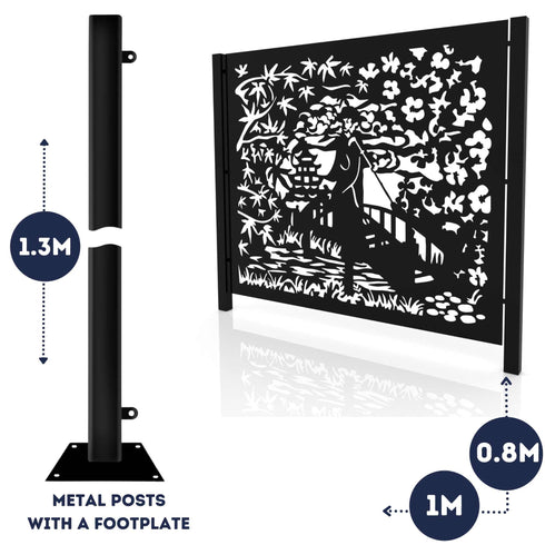 Metal Fence Panels Japanese Gardens Fencing Screens Geisha